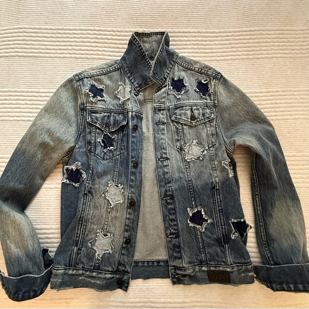 PRPS Distressed Denim Star Jacket - Picture 2 of 5